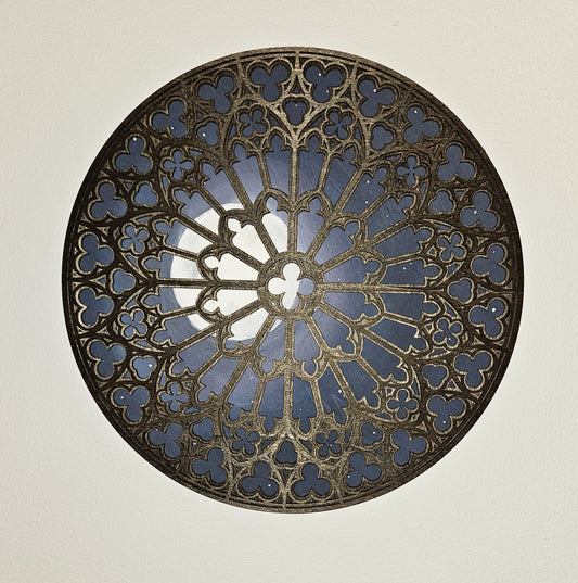 Hand Painted Night Sky with Gothic Window Frame