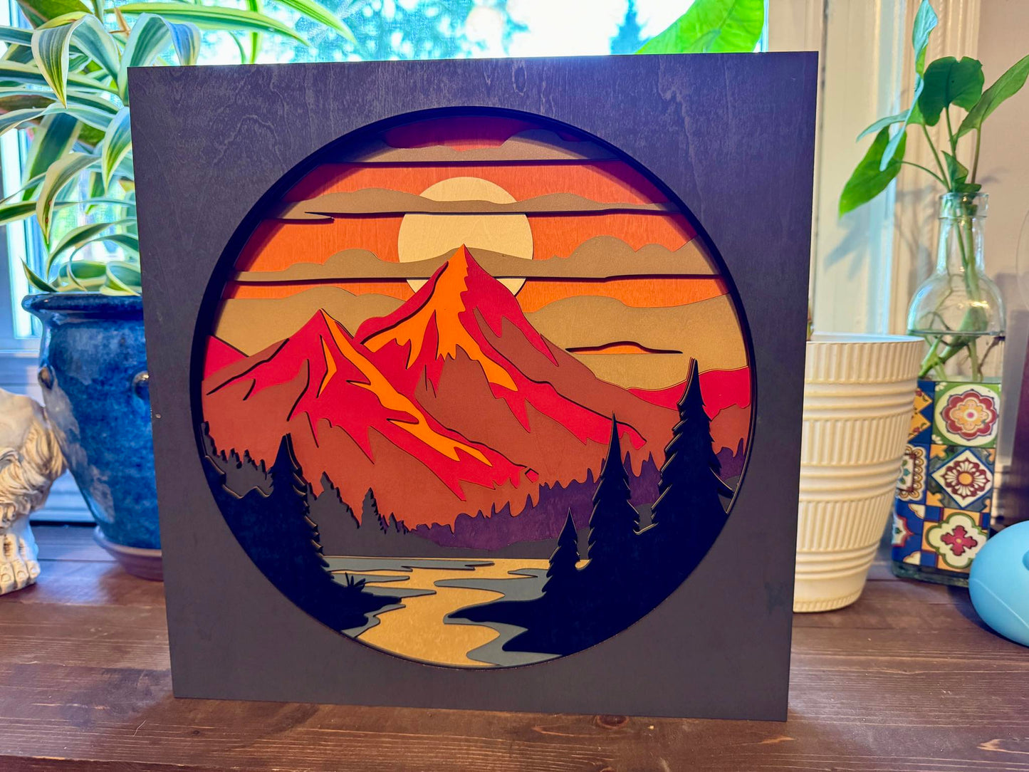 Mountain Landscape 3D Wall Art / Desk Décor - Style 3