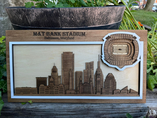 M & T Stadium - Home of the Ravens - Baltimore Skyline