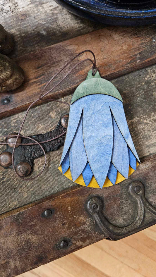 Blue Egyptian Lotus Pendant Necklace