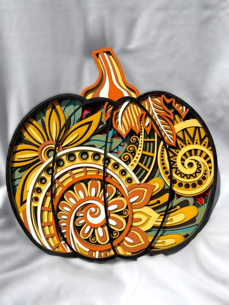 Beautiful Multi-Layered Fall Pumpkin - Wall Art