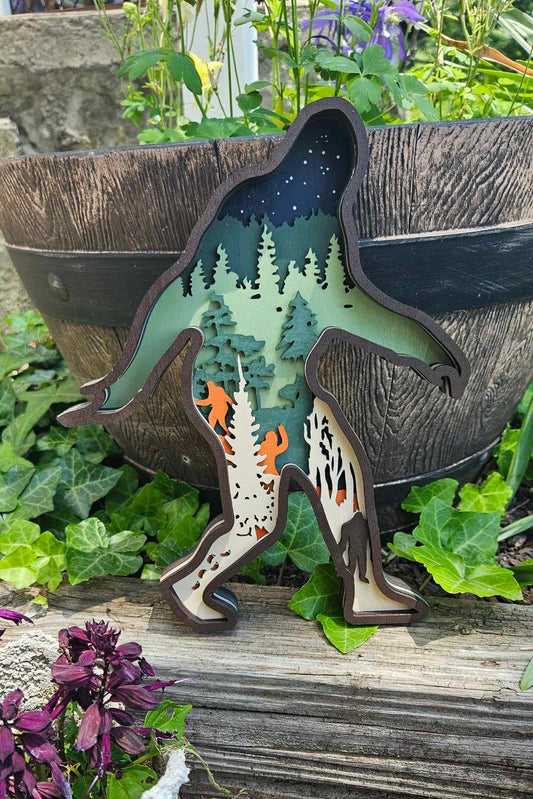 Bigfoot Sasquatch Cryptid Desk Decor or Wall Art