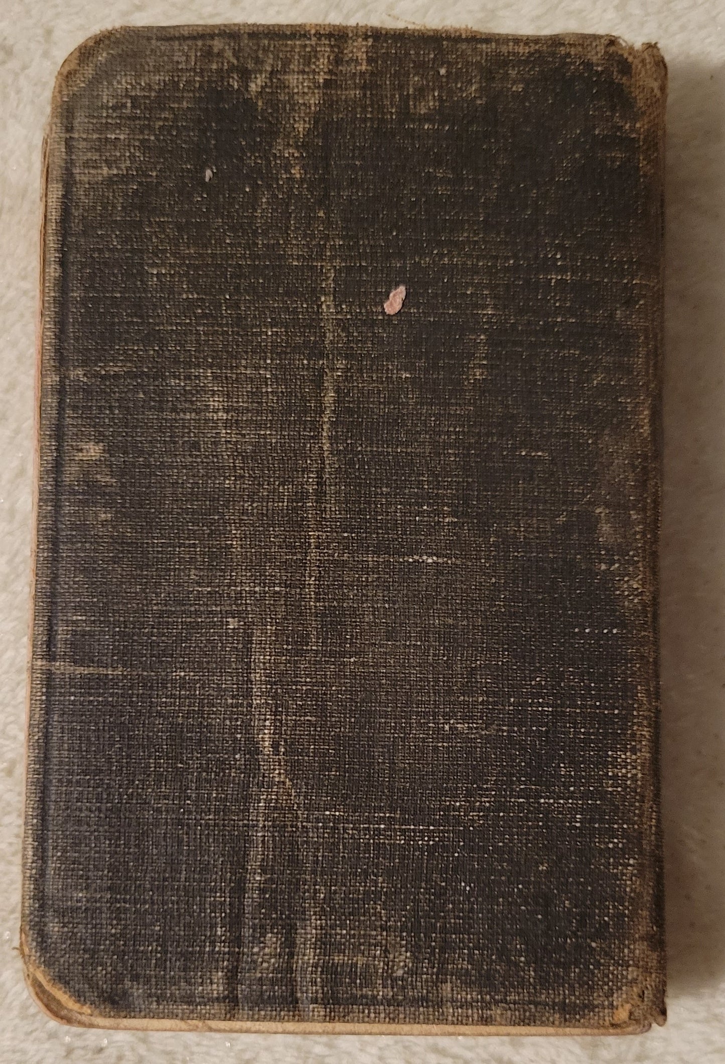 Antique book for sale, illustrated New Testament, 1918.  View of back cover.