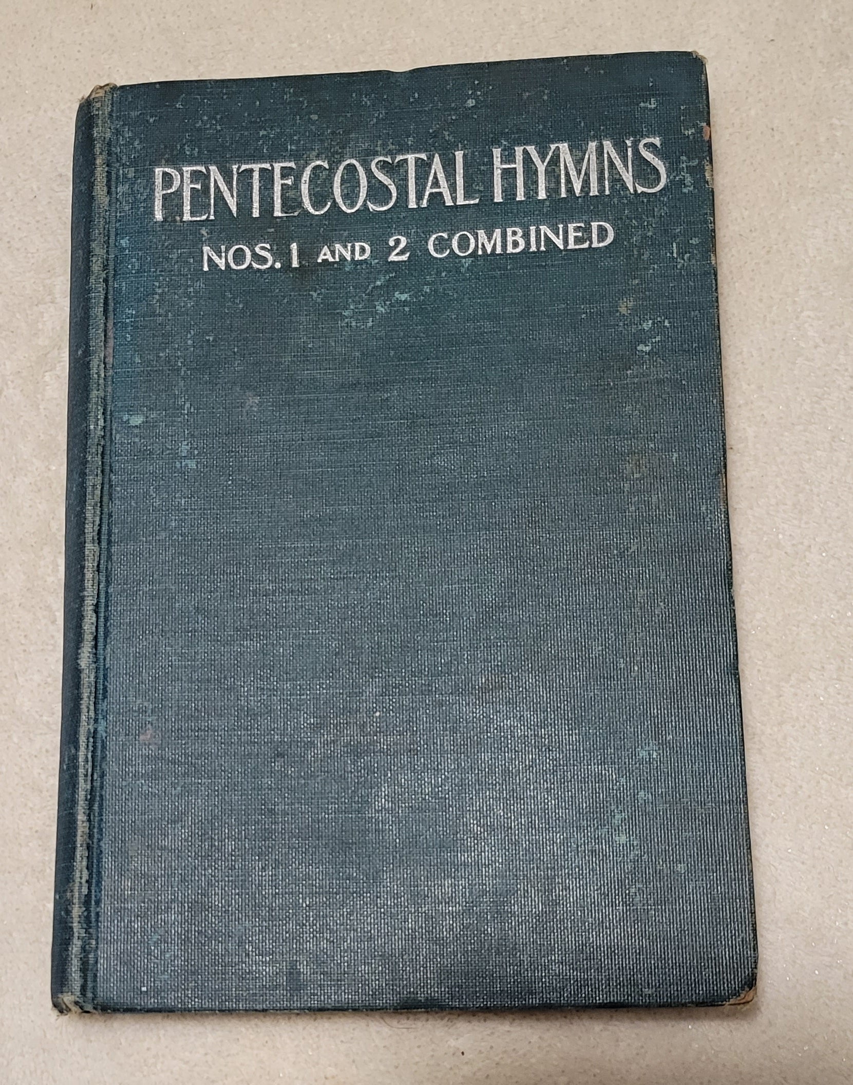 Vintage book for sale, Pentecostal hymns, published by Hope Publishing Company in Chicago. View of front cover.
