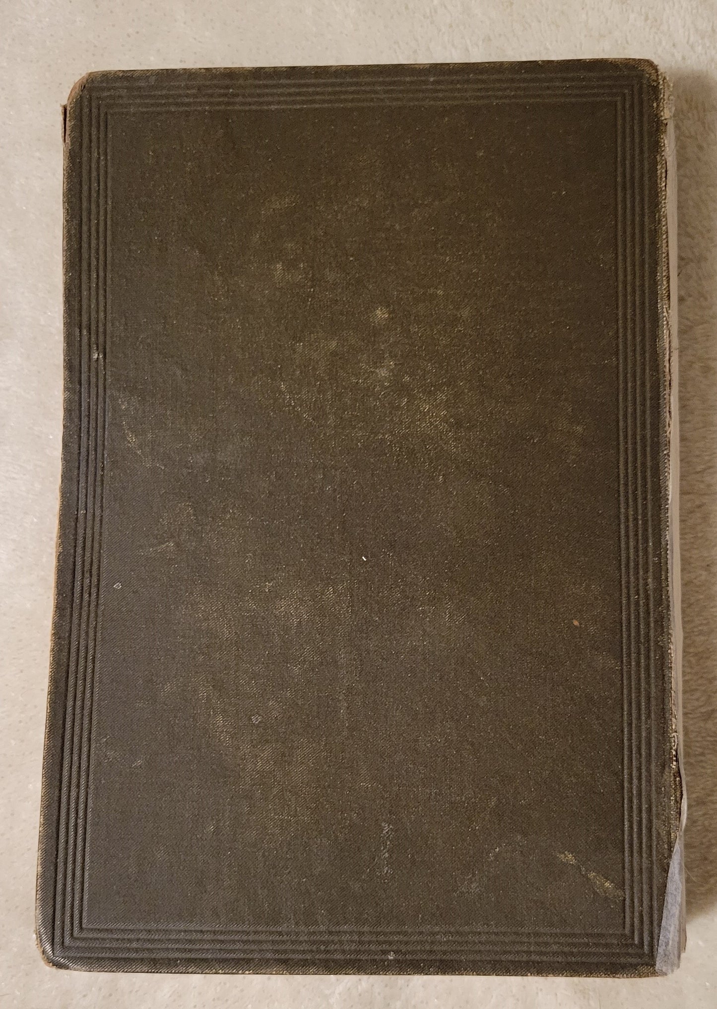 Antique book for sale, "The New Testament of the Our Lord and Saviour Jesus Christ", Oxford University Press, 1881. View of back cover.