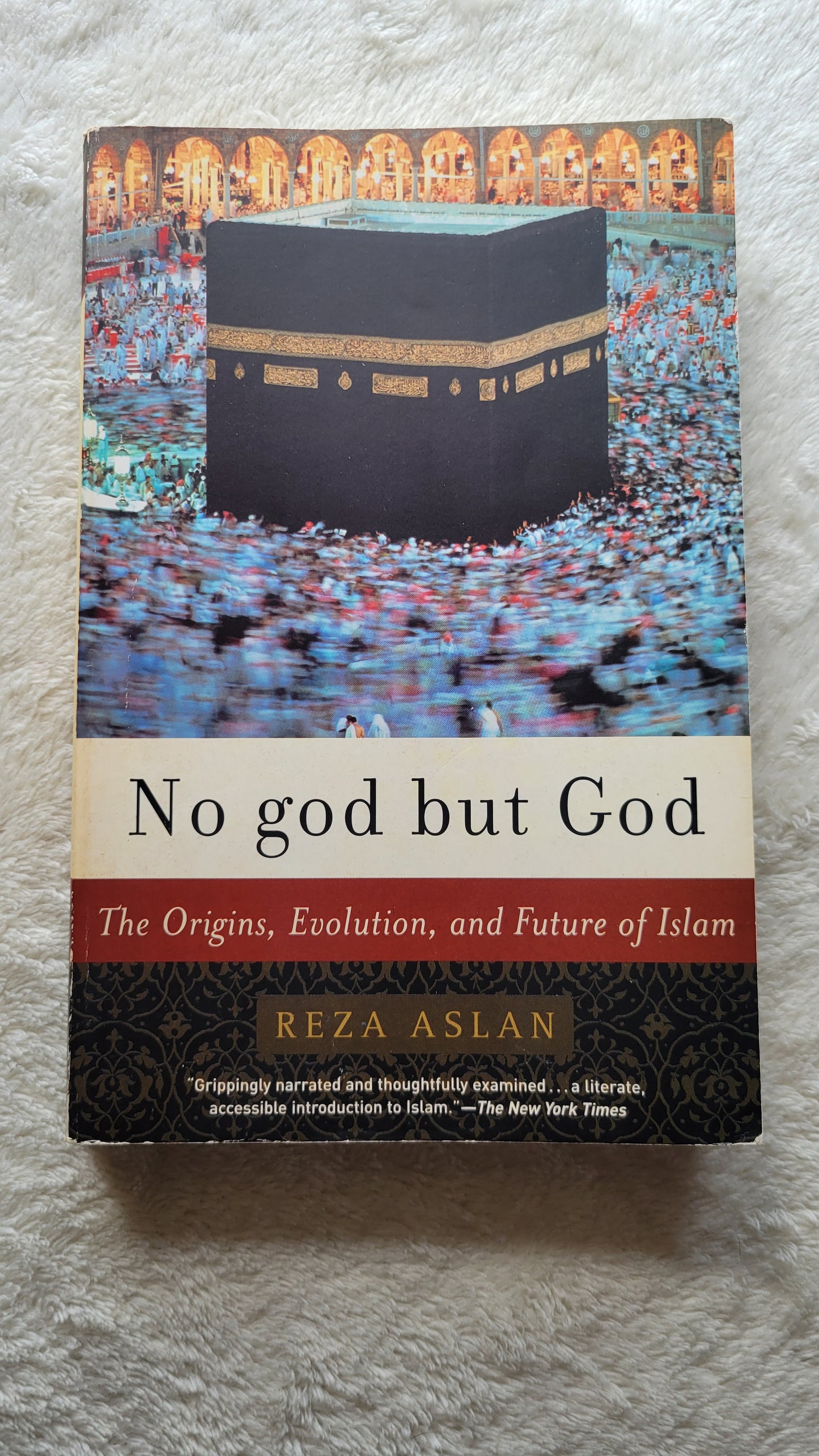 Used book for sale, "No god but God: The Origins, Evolution, and Future of Islam" by Reza Aslan, Random House publishers, 2006. View of front cover.