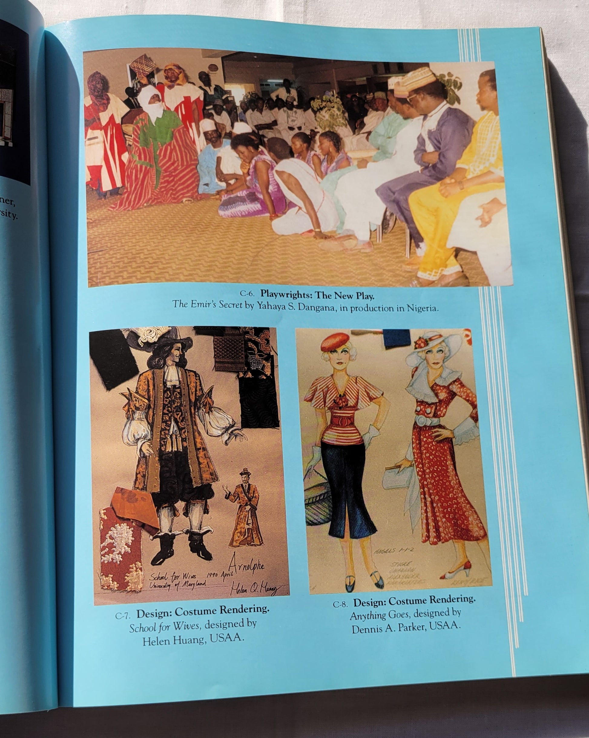 Used book for sale "The Enjoyment of Theatre: Third Edition" by Kenneth M. Cameron and Patti P. Gillespie, published by Maxwell Macmillan International in 1992. Photographs