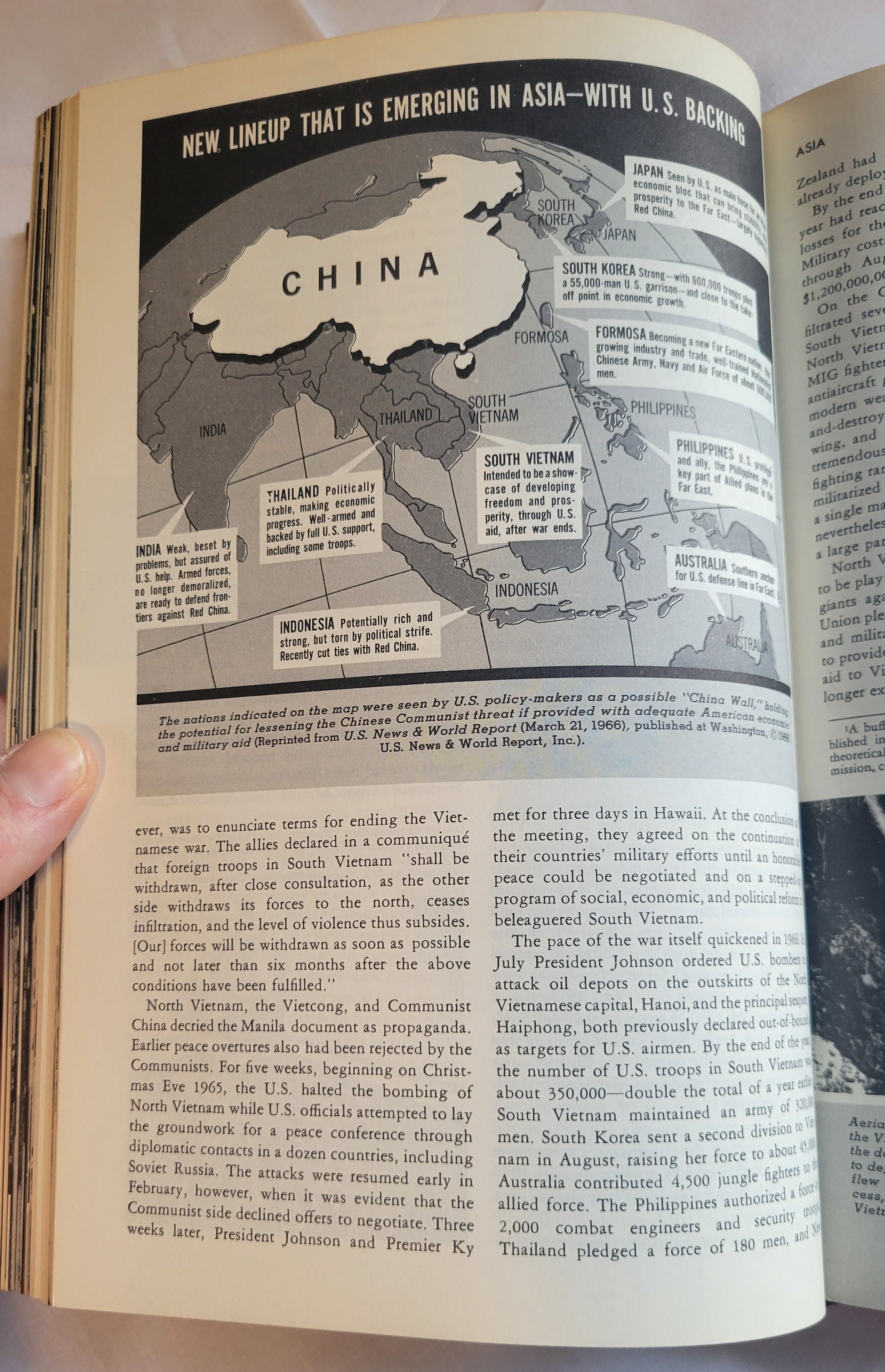 Vintage book for sale "Illustrated World Encyclopedia: 1967 Book-of-the-Year" published by Bobley Publishing in 1967. An encyclopedia of world events in 1967, with pictures and graphics. View of illustration.