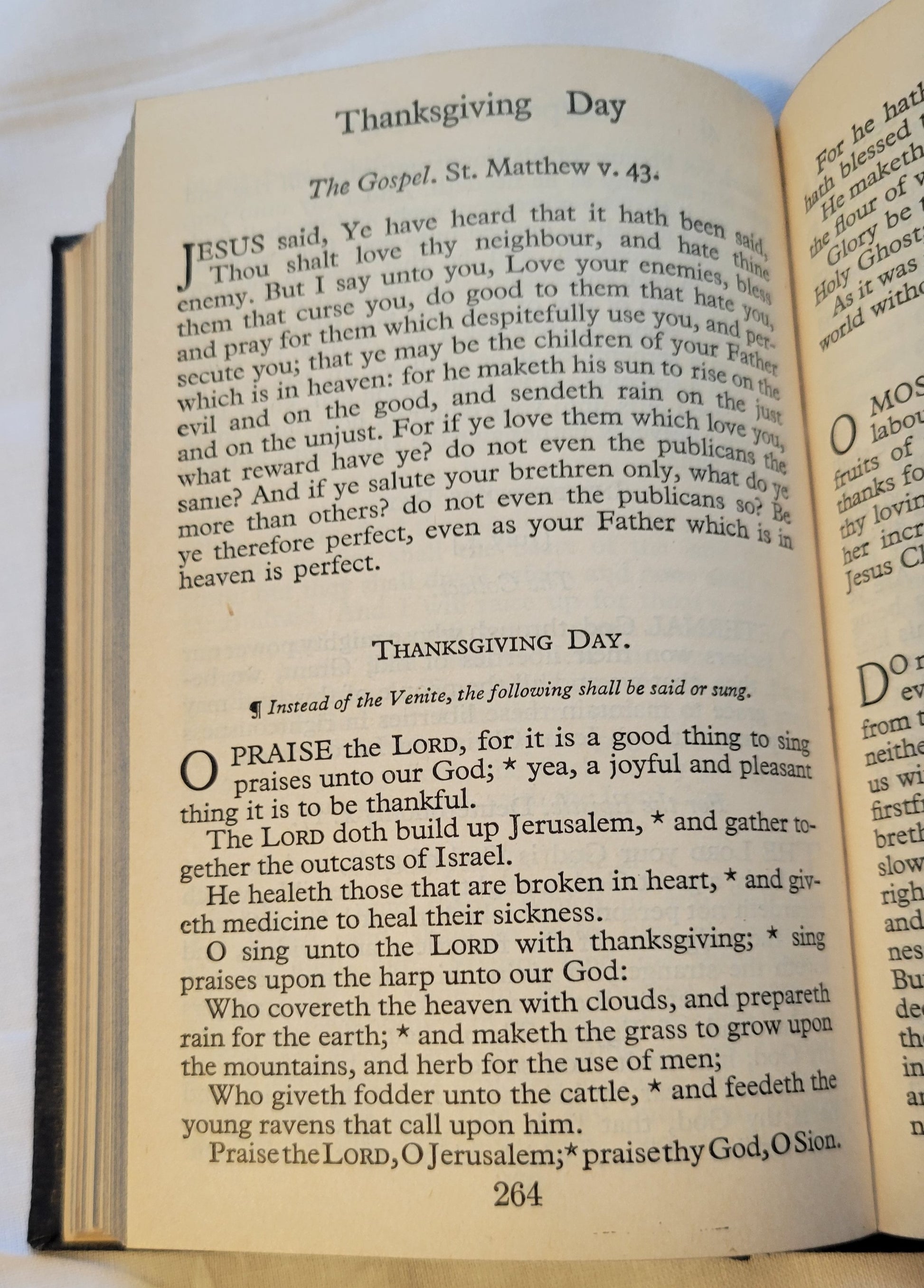  Antique book for sale "The Book of Common Prayer: And Administration of the Sacraments and Other Rites and Ceremonies of the Church: According to the Use of the Protestant Episcopal Church in the United States of America", published by Oxford University Press, 1929. Page 264