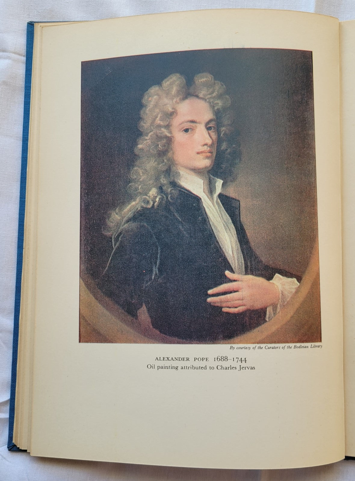 Vintage book for sale "The English Poets" by Lord David Cecil, published by Hastings House, 1940. Picture of Alexander Pope.