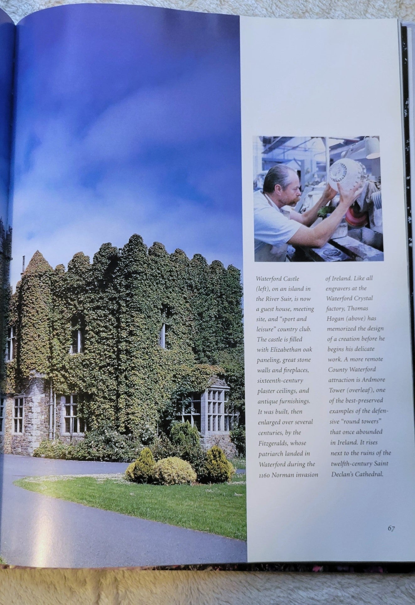 Used book for sale, travel photography, “Ireland: A Photographic Tour” by Carol W. Highsmith and Ted Landphair, published by Random House, 1998. View of page 67.