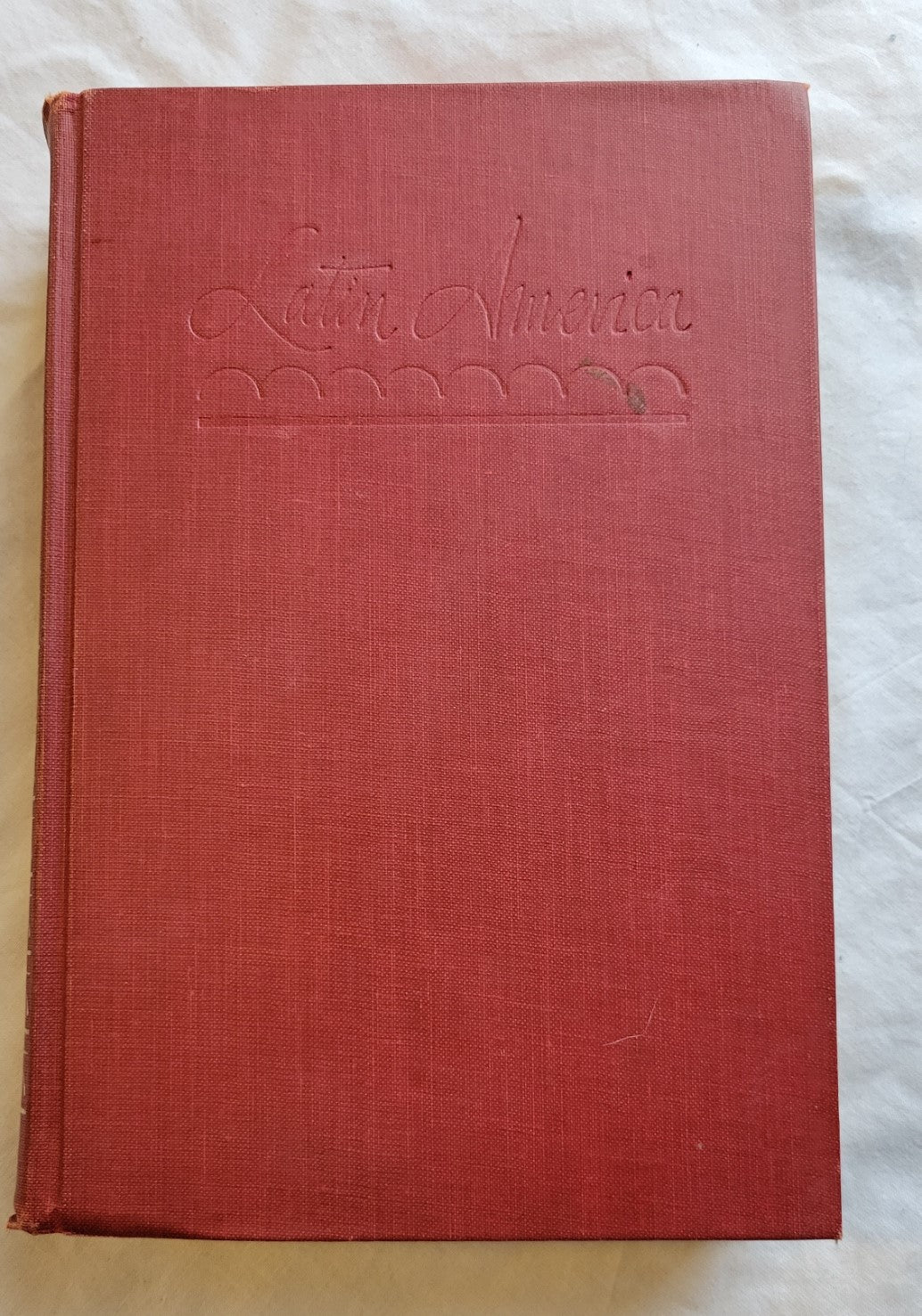 Vintage book for sale, “Latin America: A Cultural History, First American Edition” by German Arciniegas, published by Alfred A. Knopf, Inc., copyright 1966.  View of front cover.