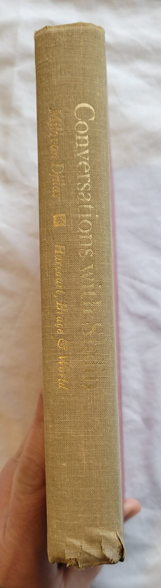 Vintage book "Conversations with Stalin" First Edition by Milovan Djilas, published by Harcourt, Brace, and World, 1962. "A memoir by the former vice president of Yugoslavia describing three visits to Moscow and his encounters there with Stalin. Index. Translated by Michael B. Petrovich. View of spine.