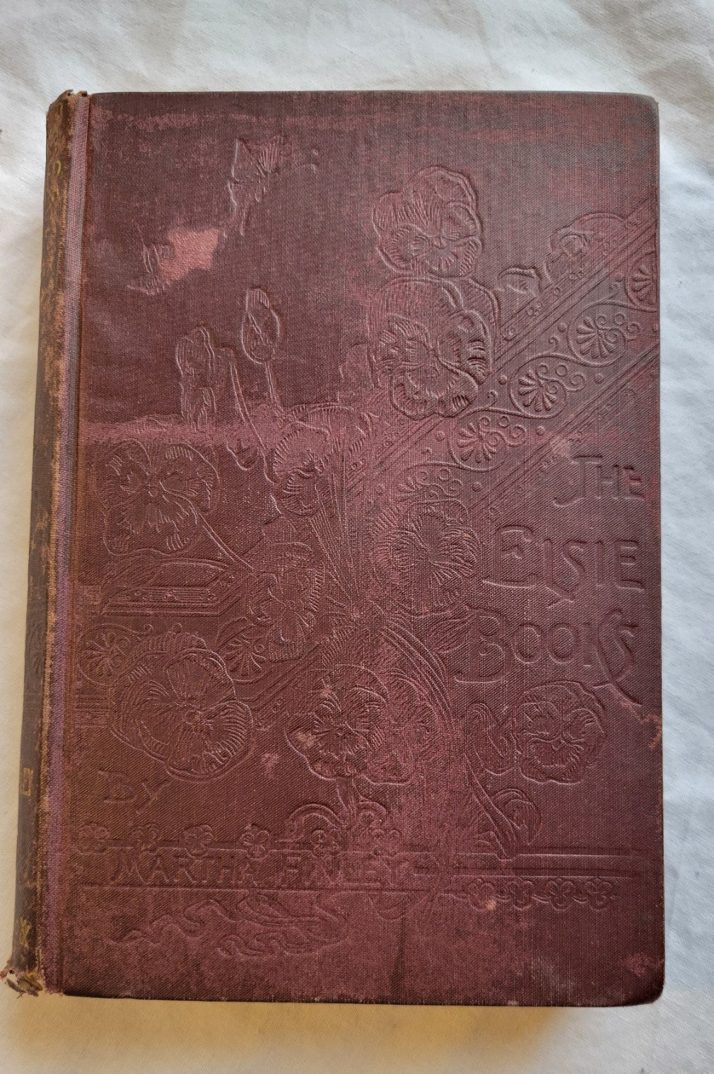 Antique book for sale "Grandmother Elsie" by Martha Finley, published by Dodd, Mead, & Company, copyright 1882.  This is the 8th book in the Elsie Dinsmore series.  View of front cover.
