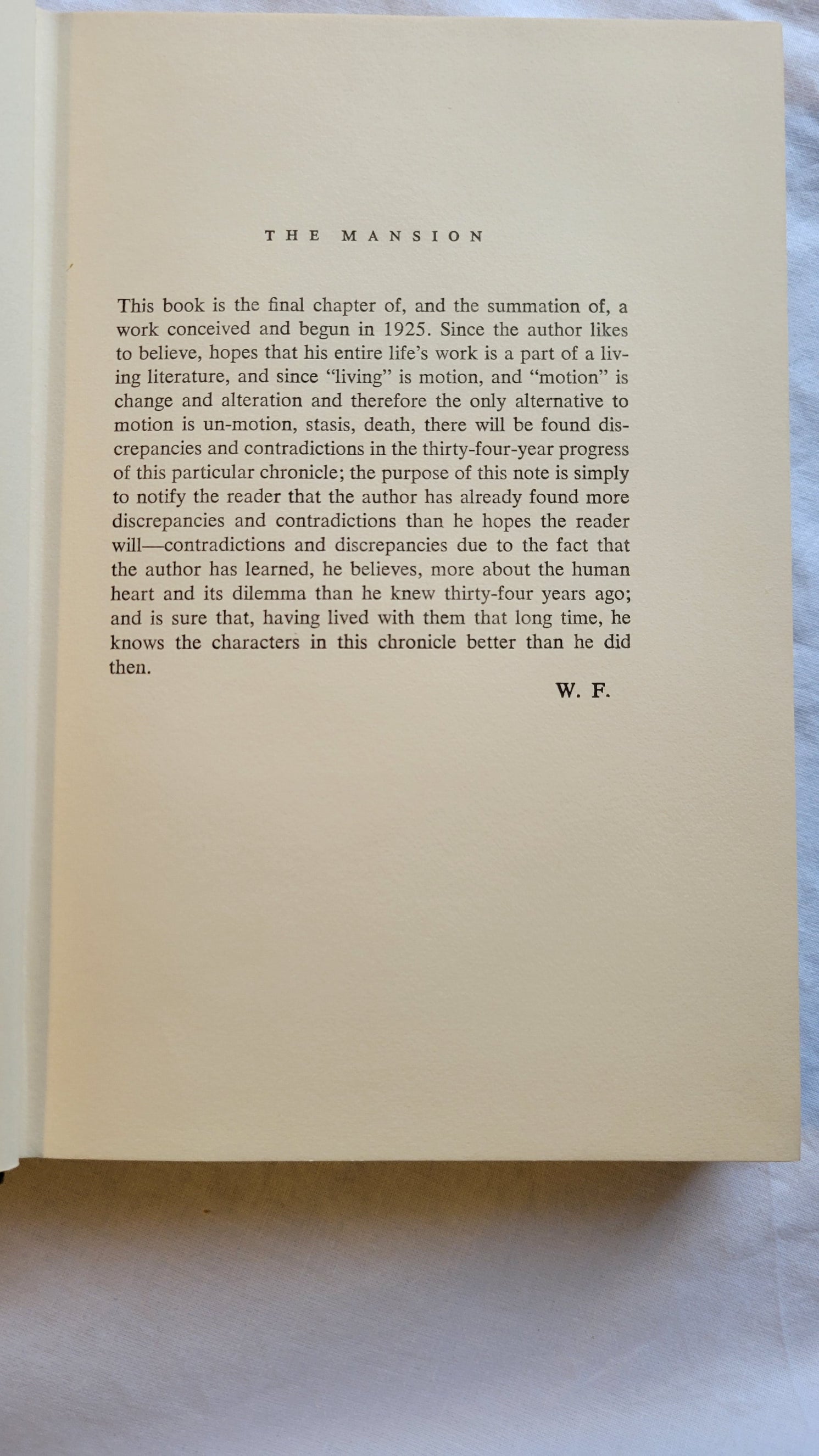 Vintage books for sale The Snopes Trilogy: "The Hamlet", "The Town", and "The Mansion" by William Faulkner, published by Random House, 3rd and 4th printings. The Mansion info.