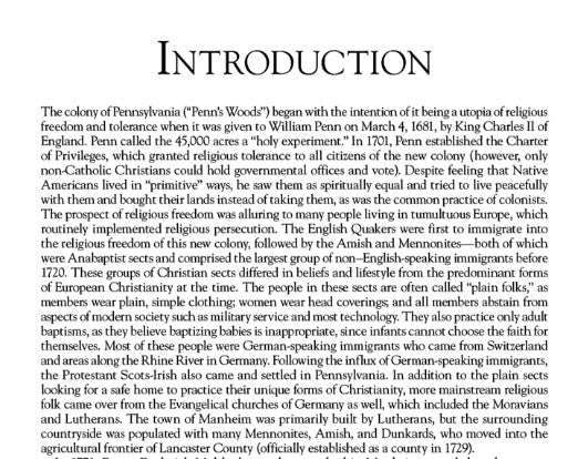 New book for sale, "Images of America: Manheim" by April Lynn Downey, published by Arcadia Publishing, a history of Manheim, Pennsylvania, a pre-revolution town.  View of introduction.