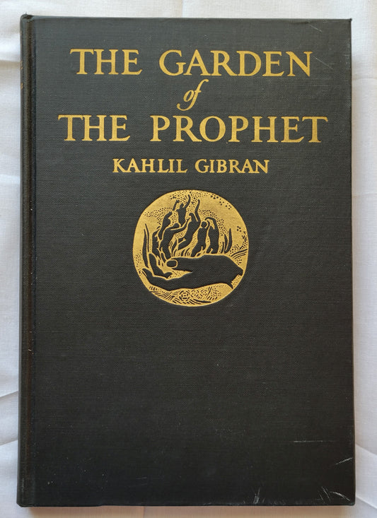 Vintage book for sale “The Garden of the Prophet” by Kahlil Gibran, published by Alfred A. Knoff. Front cover.