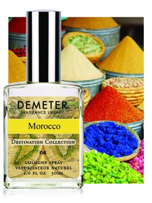 Morocco 1.0 fl. oz. fragrance spray by Demeter.  Experience freshly ground Moroccan spices in a 1,000-year-old open air market. Gifts for history lovers and travelers.