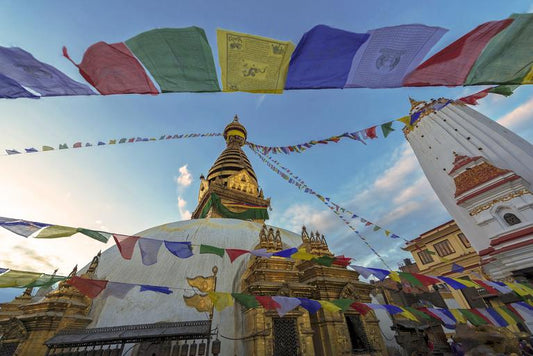 Gifts for history lovers and travelers. Tibetan Buddhist prayer flags made by Tibetan refugees in Nepal view 1