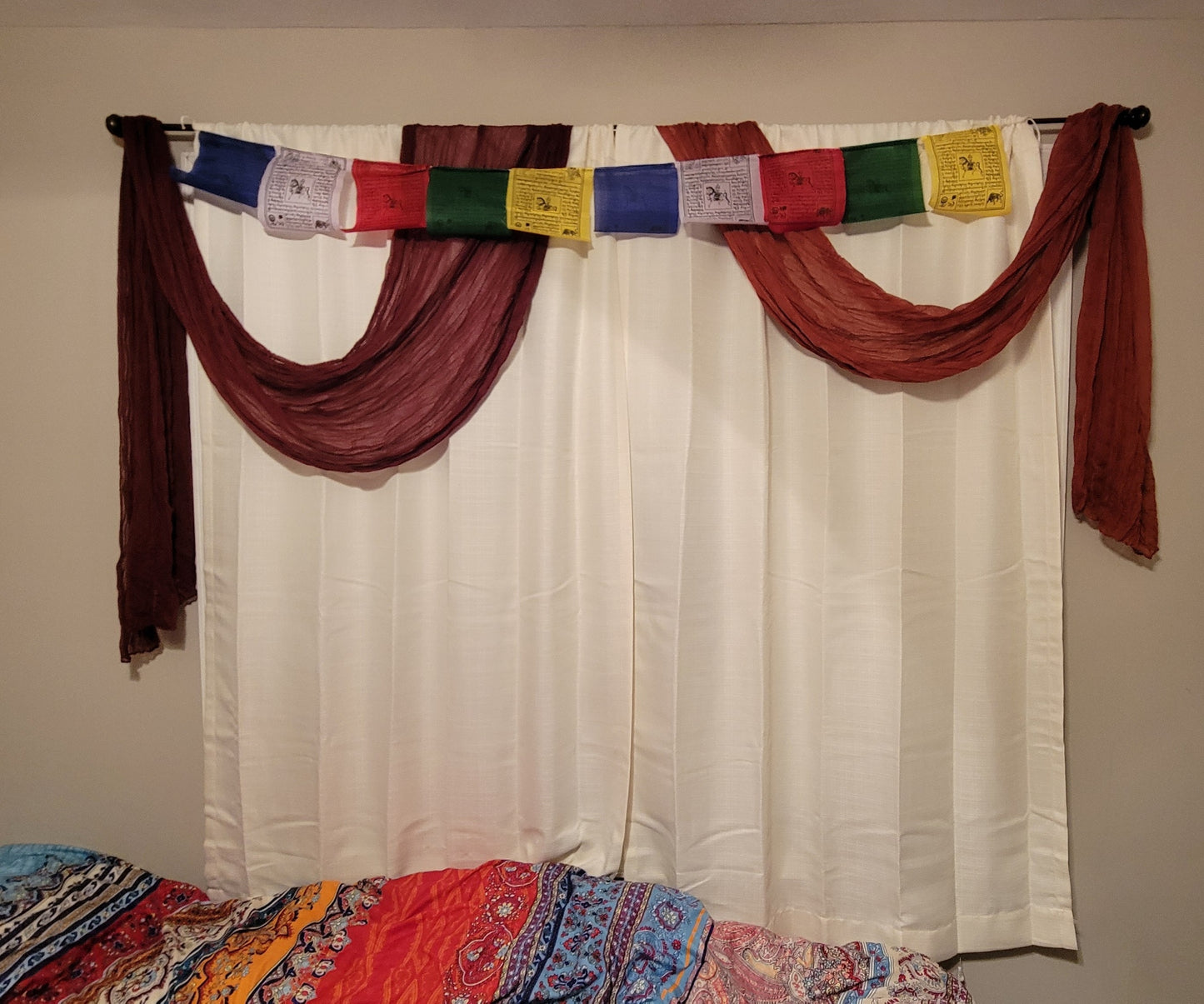 Gifts for history lovers and travelers. Tibetan Buddhist prayer flags made by Tibetan refugees in Nepal view 2